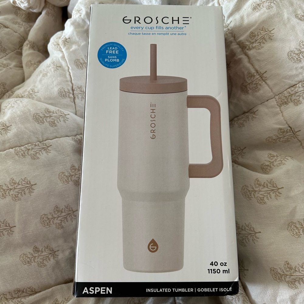 Jilly Box Grosche Aspen Insulated Tumbler - Cream